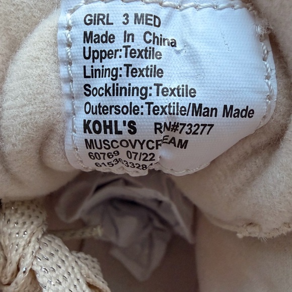 Girls Cream Ankle Boots size 3 - Picture 2 of 5